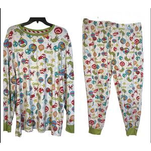 Grinch Holiday Pajamas 2Pc. Set Sz. 2XL Pull On Top and Pants Dr. Seuss